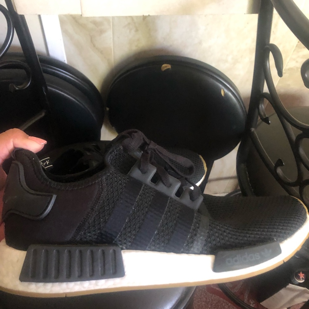 Black Adidas boost black shoes